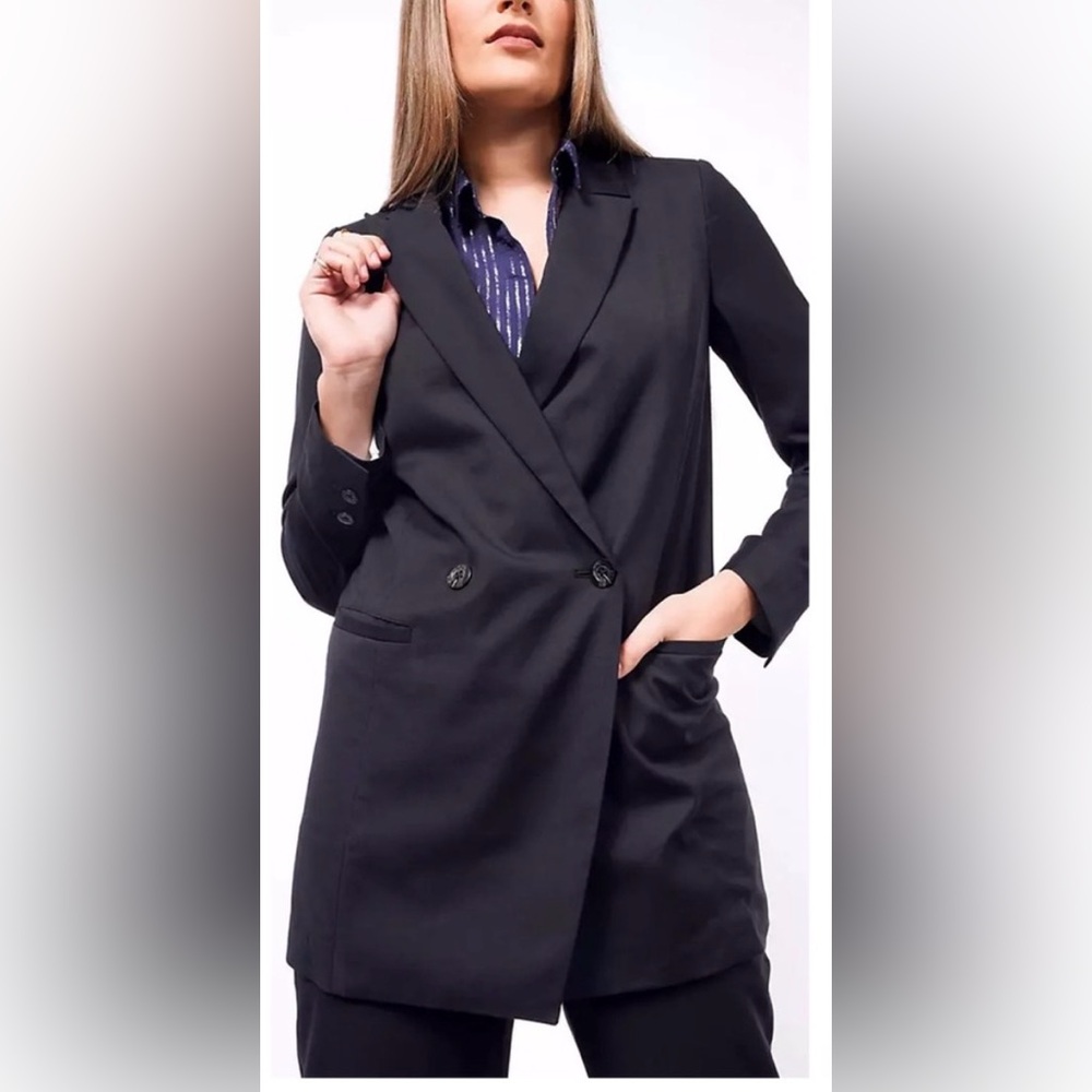 Wildfang Black Double-Breasted Blazer Jacket